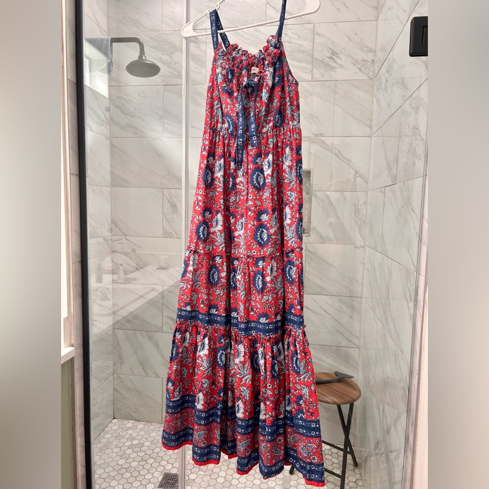 NWT Isabella Maxi Dress - Red Blue Floral